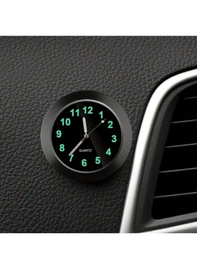 This analog car clock, with its attractive black design, is a distinctive addition to your car's interior accessories and decor. - Image 1